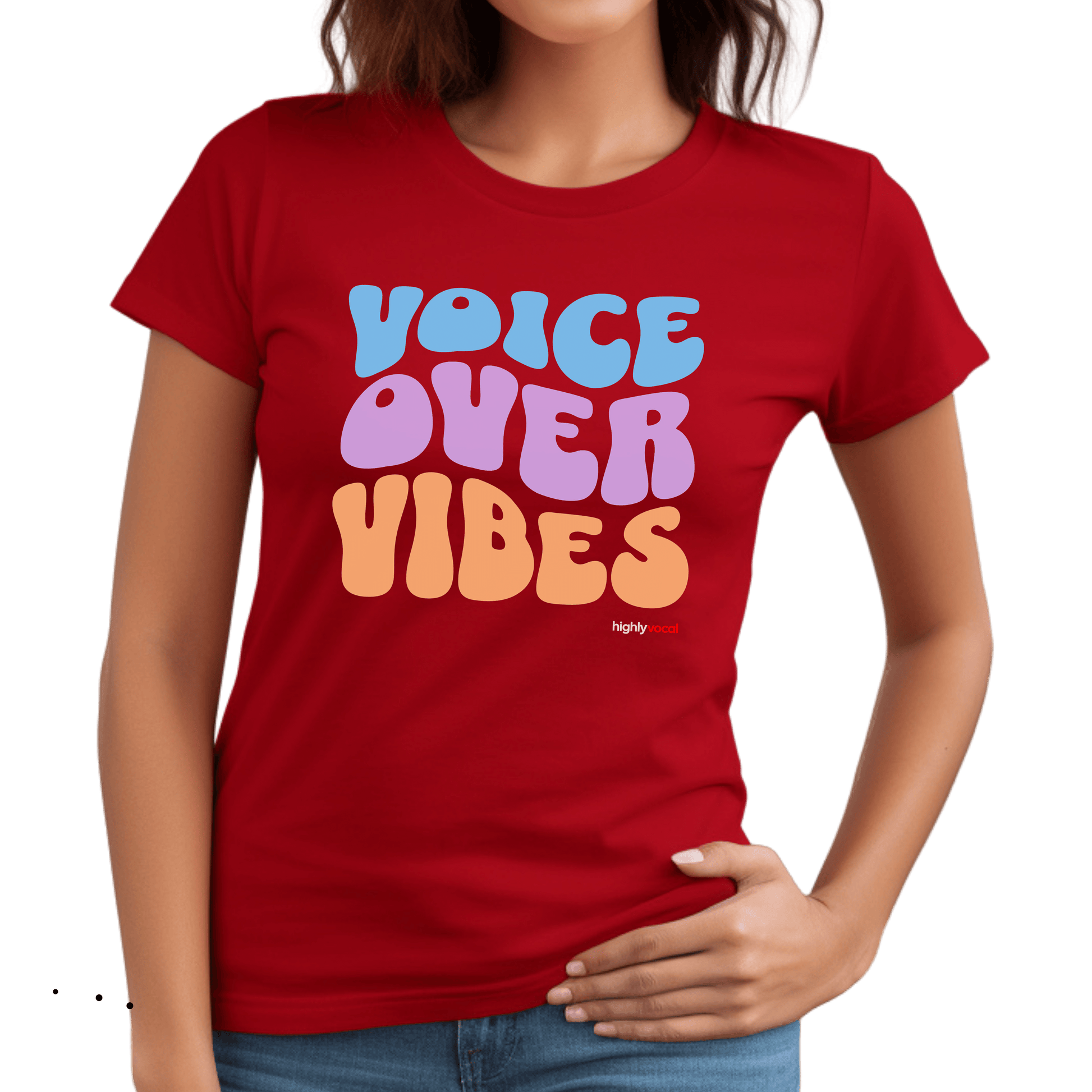 Retro Voice Over Vibes T-shirt - Highly Vocal