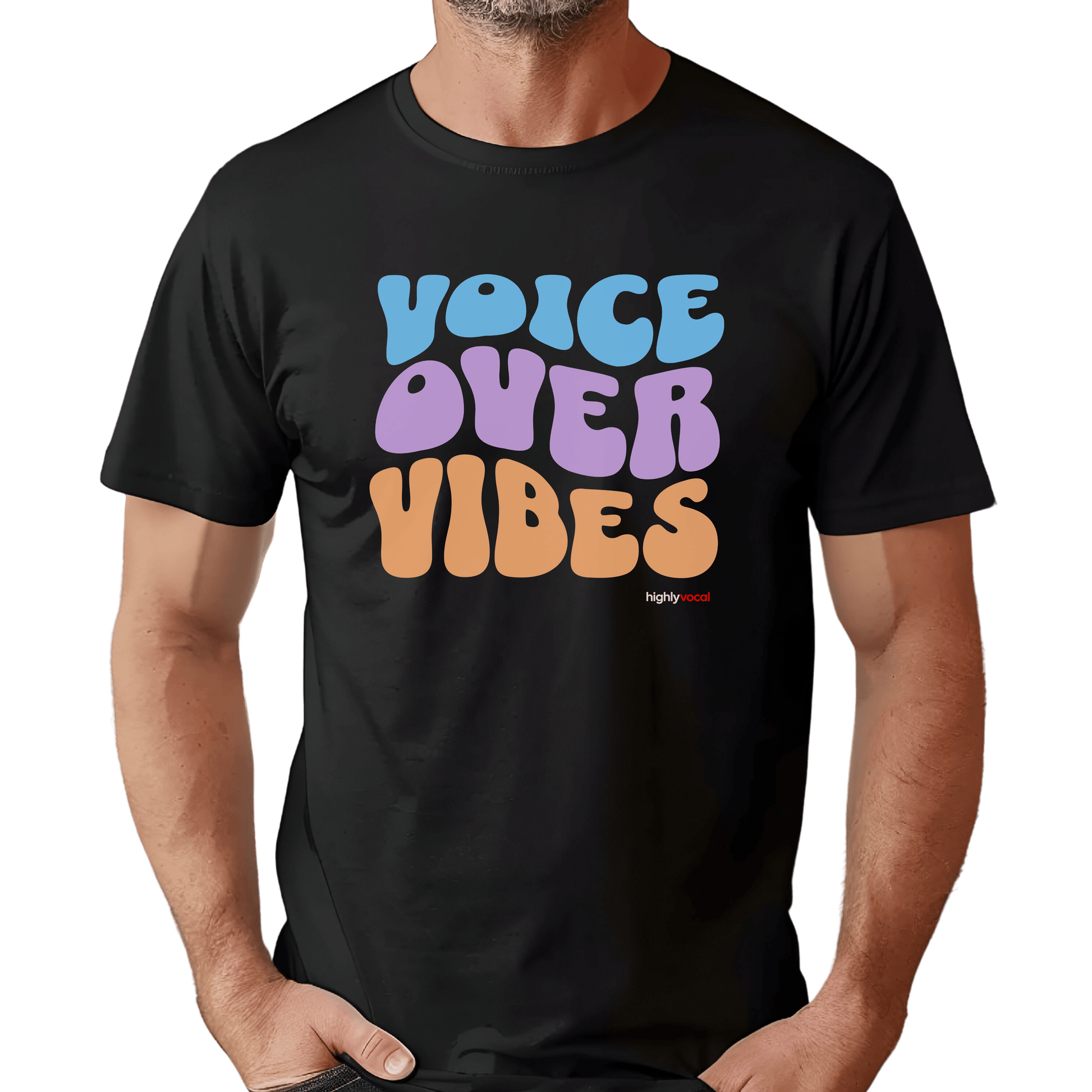 Retro Voice Over Vibes T-shirt - Highly Vocal