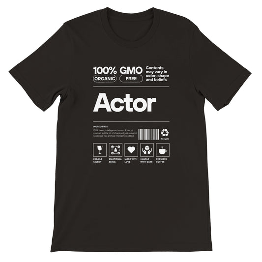 Actor Label T-Shirt - Black / S - Print Material