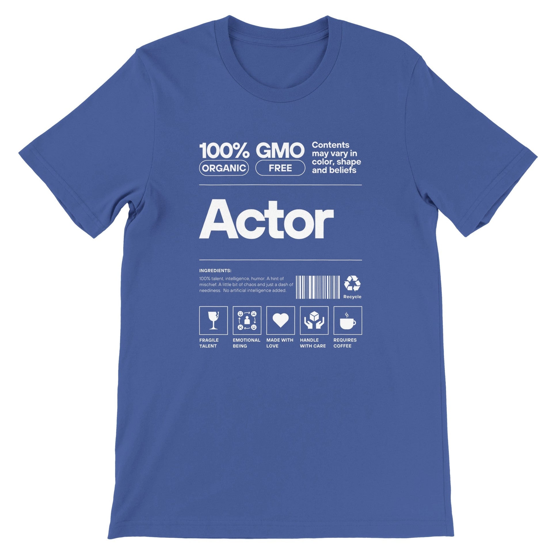 Actor Label T-Shirt - True Royal / S - Print Material