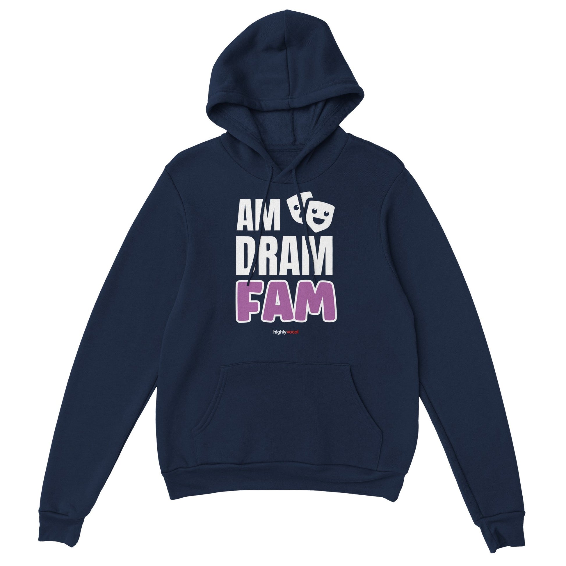 Am Dram Fam Hoodie for Amateur & Community Theatre Lovers - Highly Vocal