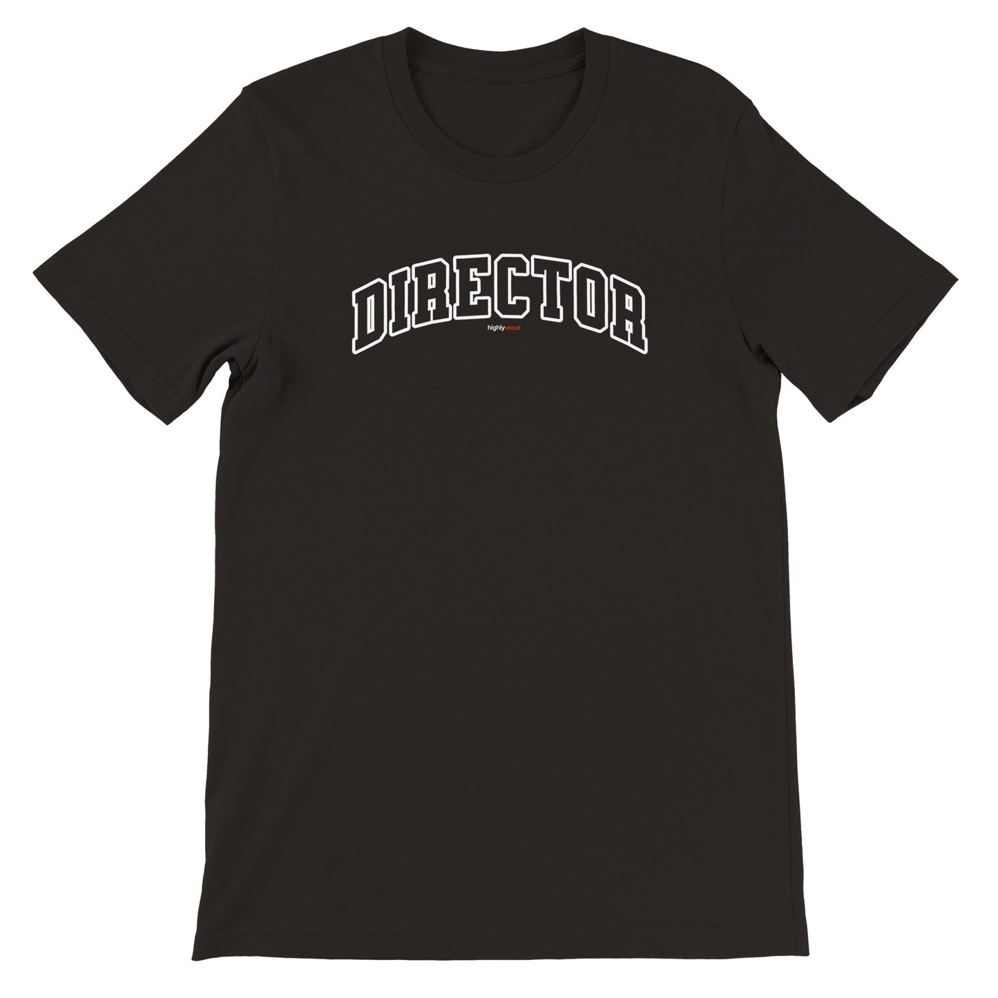 Director Varsity Style T-Shirt - Black / S - Print Material