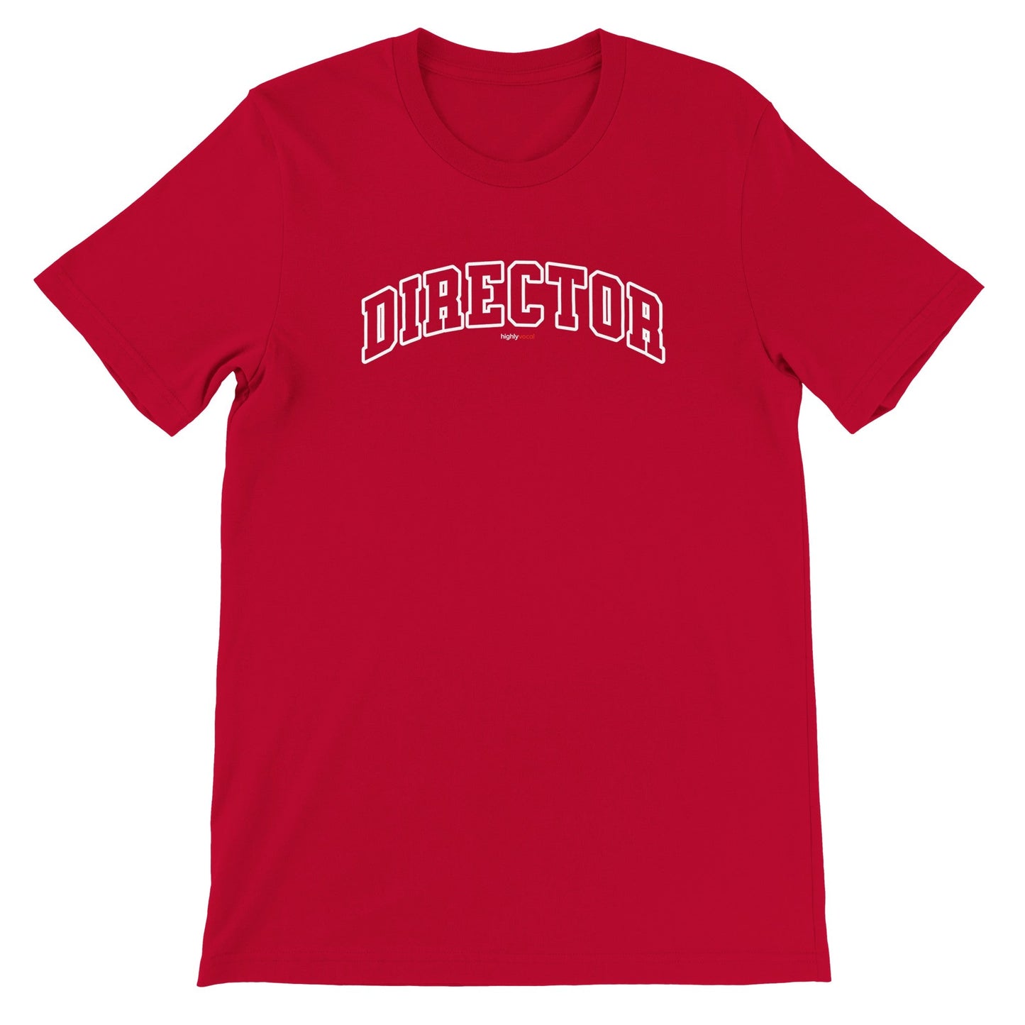 Director Varsity Style T-Shirt - Red / S - Print Material