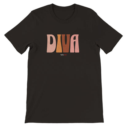 Diva T-Shirt - Black / S - Print Material