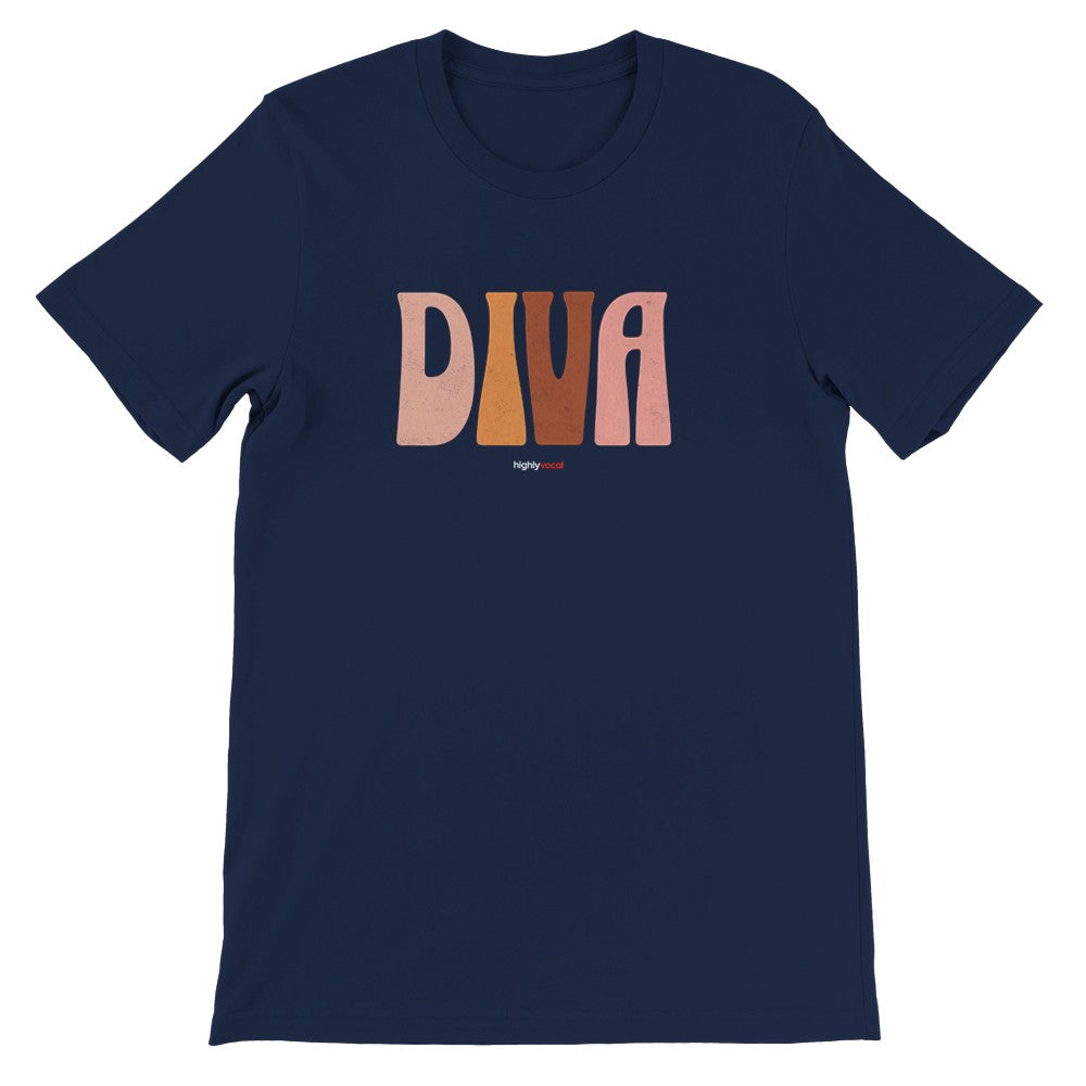 Diva T-Shirt - Navy / S - Print Material