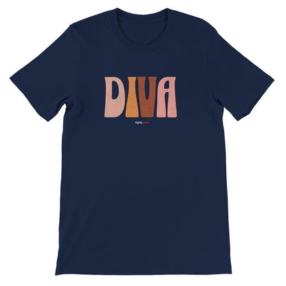 Diva T-Shirt - Navy / S - Print Material