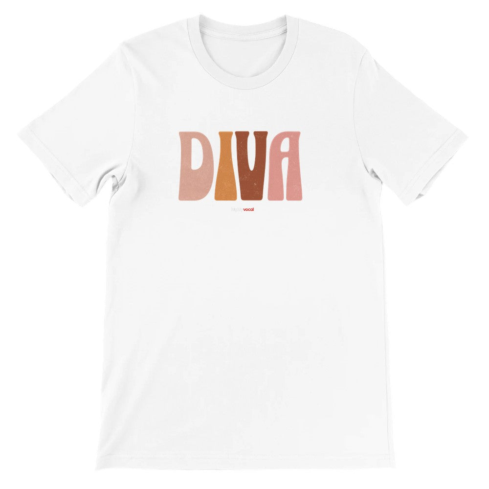 Diva T-Shirt - White / S - Print Material