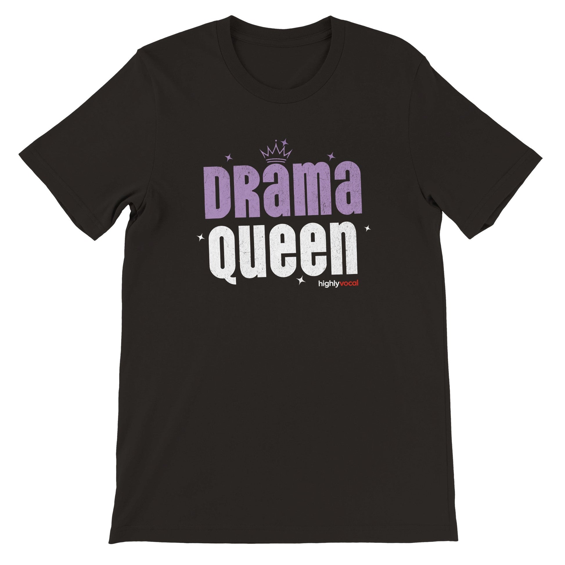 Drama Queen T-Shirt - Black / S - Print Material