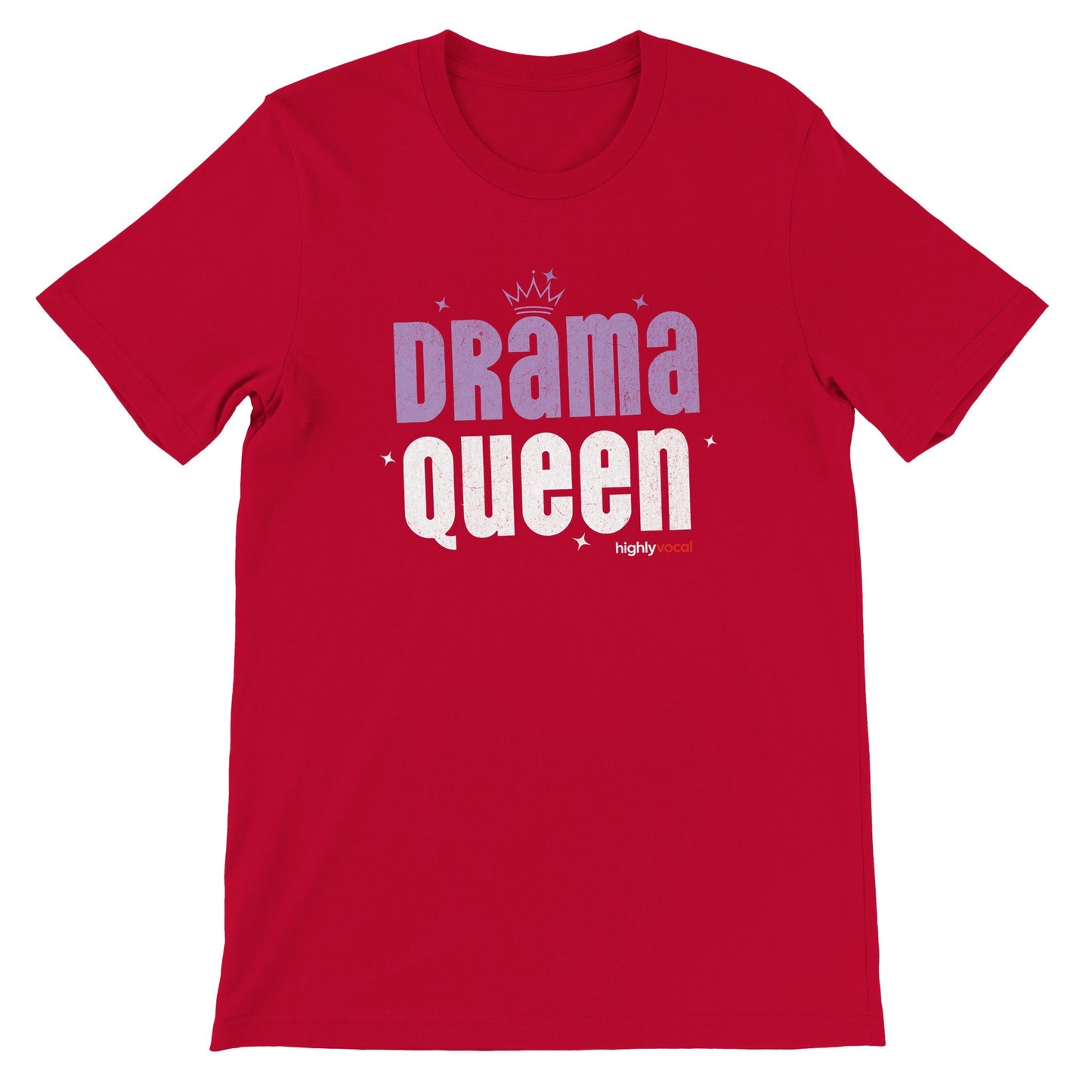 Drama Queen T-Shirt - Red / S - Print Material