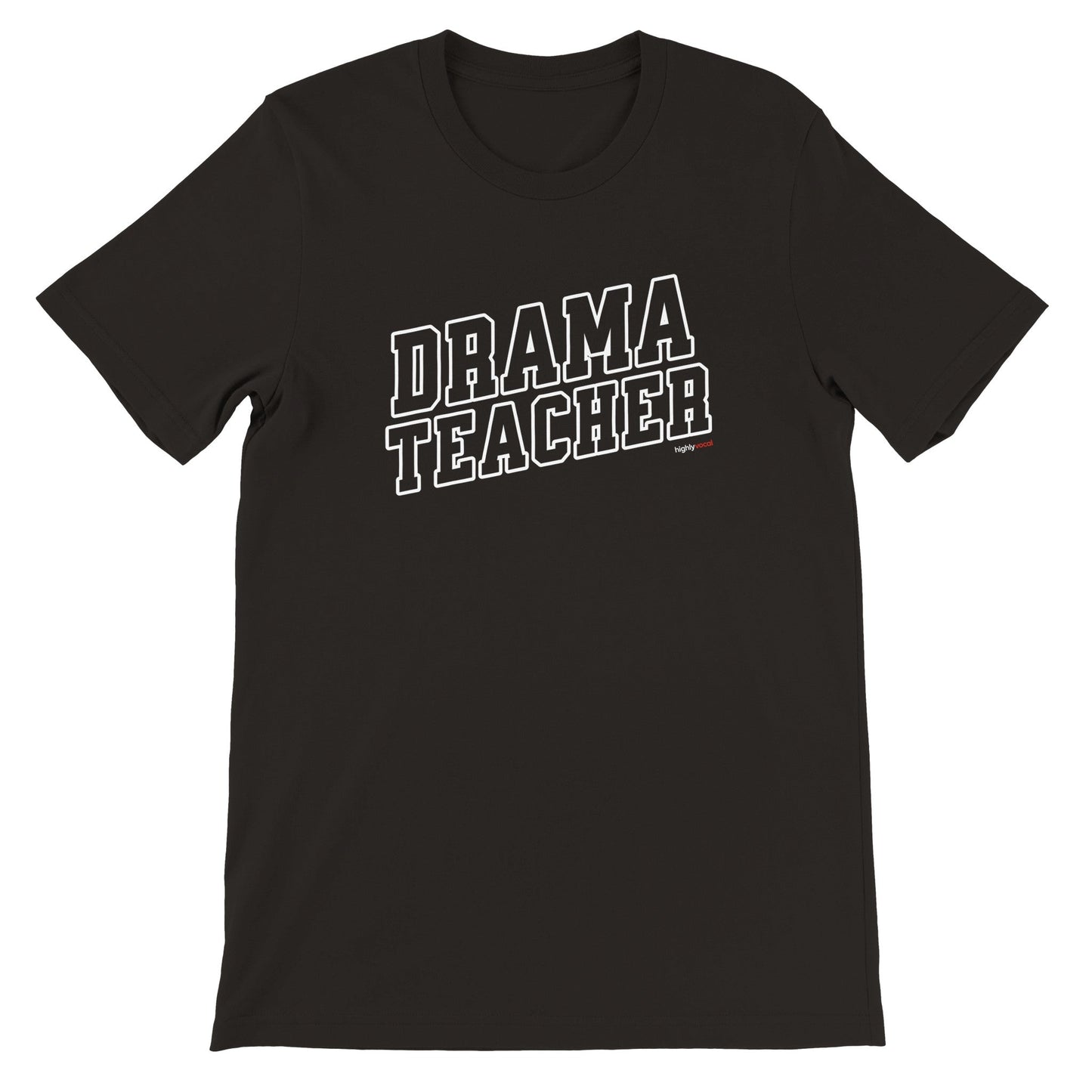 Drama Teacher Varsity Style T-Shirt - Black / S - Print Material