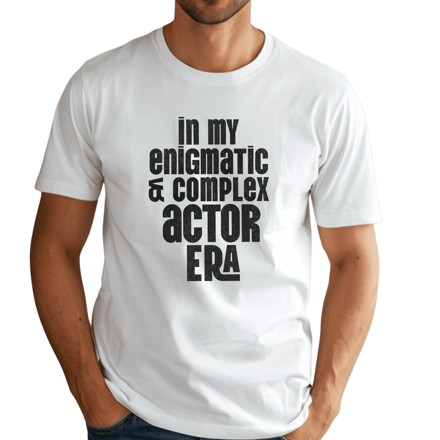 Enigmatic Actor Era T-Shirt - Print Material