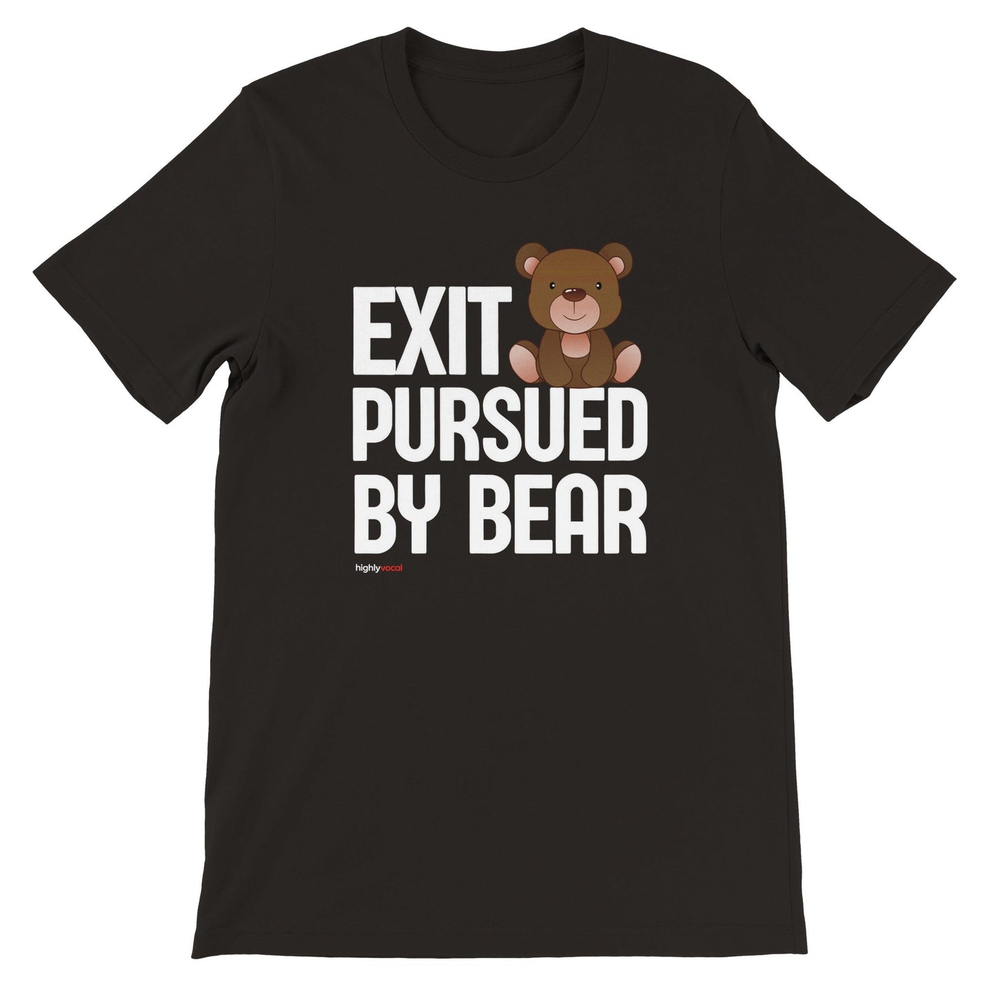 Exit Pursued By Bear T-Shirt - Black / S - Print Material