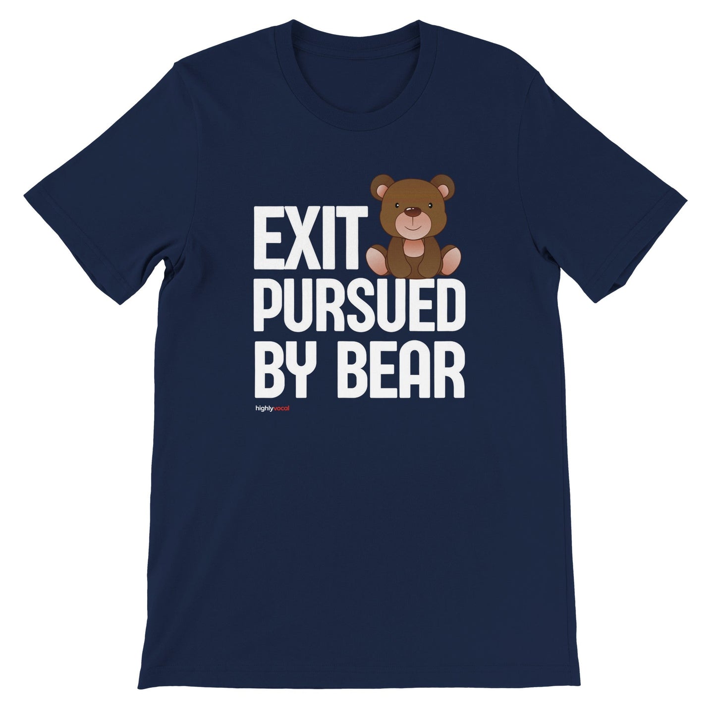 Exit Pursued By Bear T-Shirt - Navy / S - Print Material