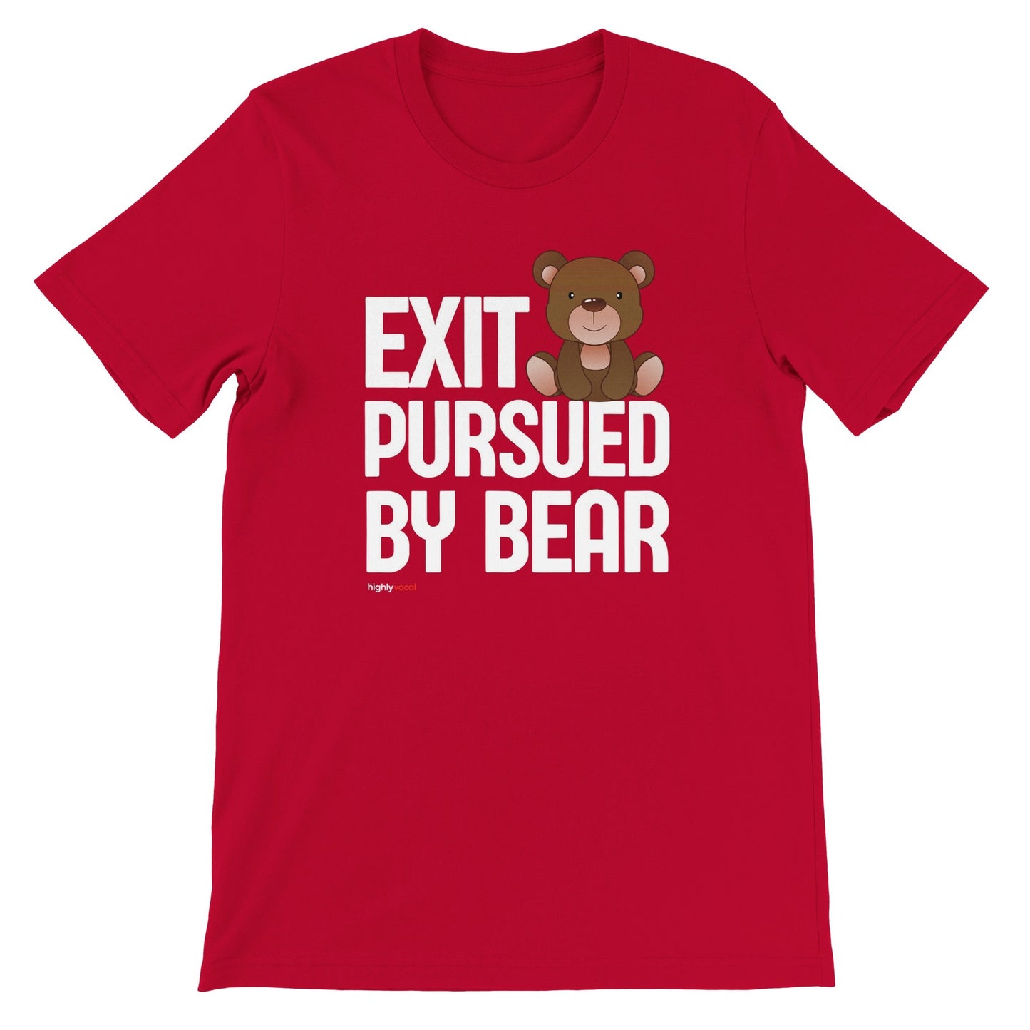 Exit Pursued By Bear T-Shirt - Red / S - Print Material