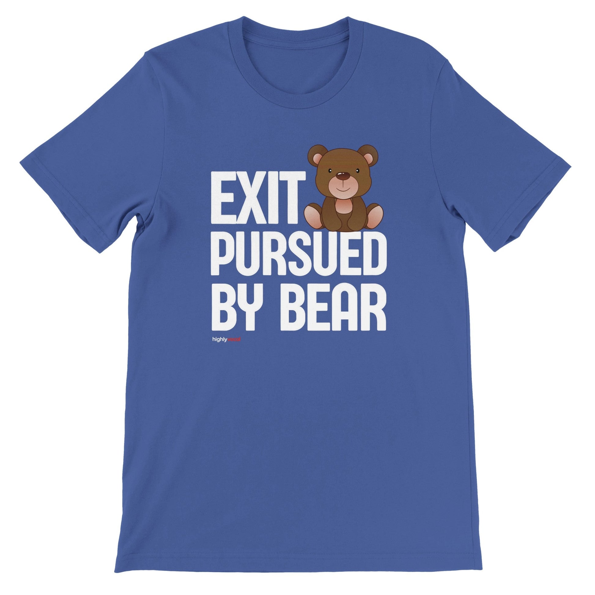 Exit Pursued By Bear T-Shirt - True Royal / S - Print Material