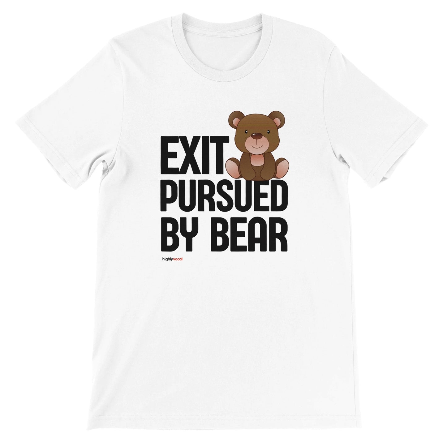 Exit Pursued By Bear T-Shirt - White / S - Print Material