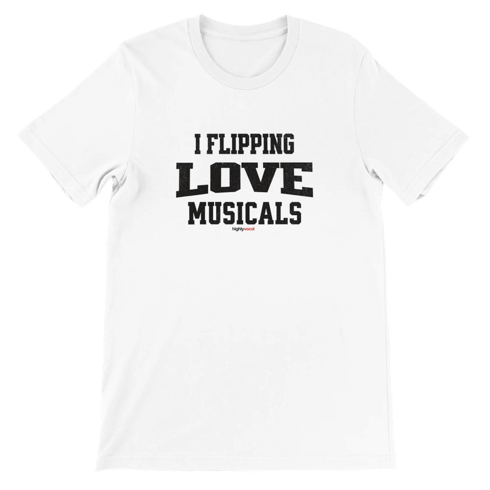 Flippin Love Musicals T-Shirt - Print Material