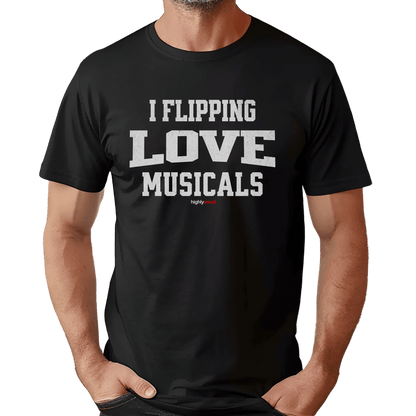 Flippin Love Musicals T-Shirt - Print Material