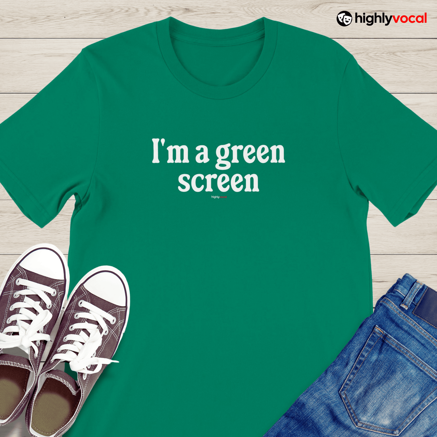 Green Screen T - Shirt for Actors and Movie Lovers - Highly Vocal