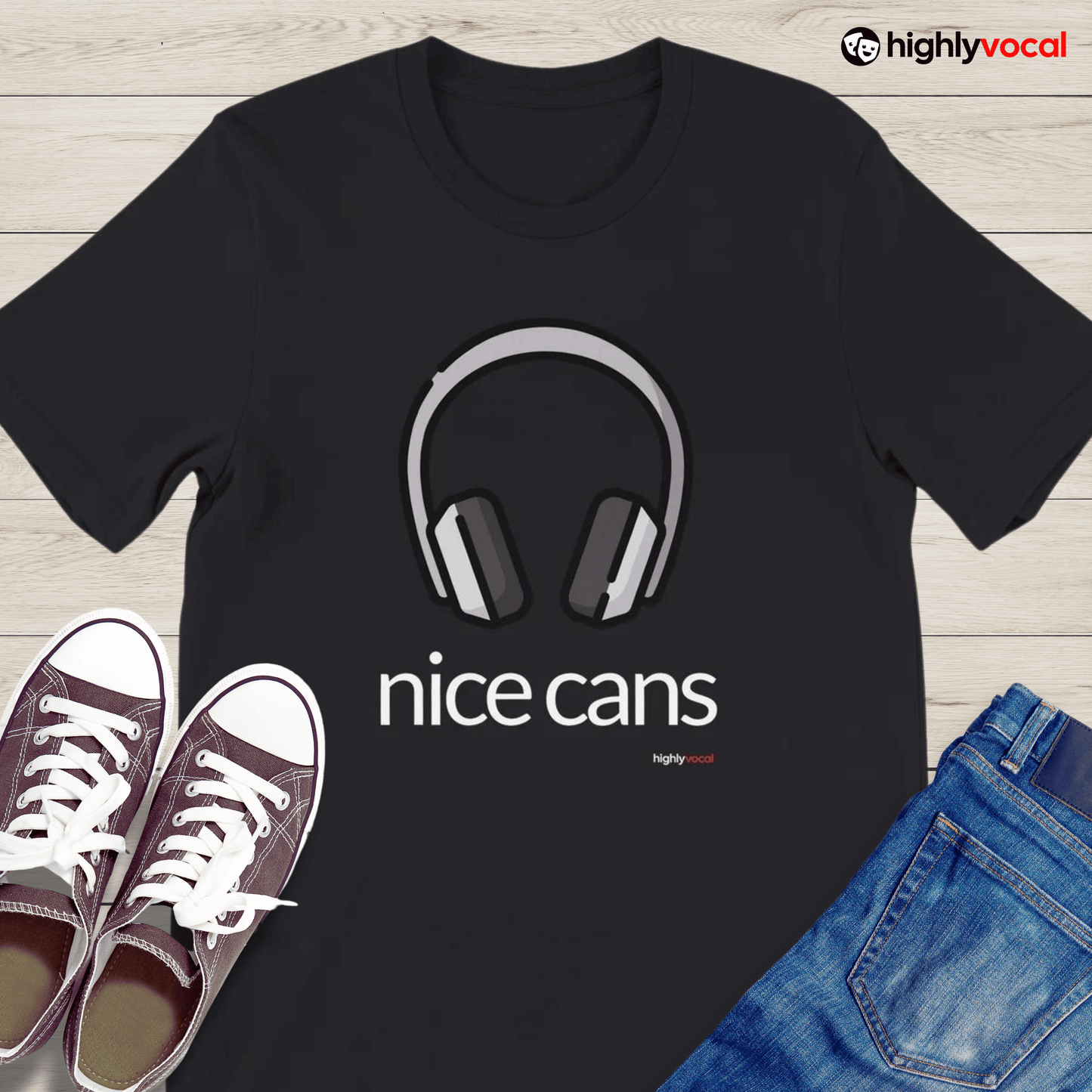 Nice Cans T - Shirt for Voice Actors and Voiceovers - Highly Vocal