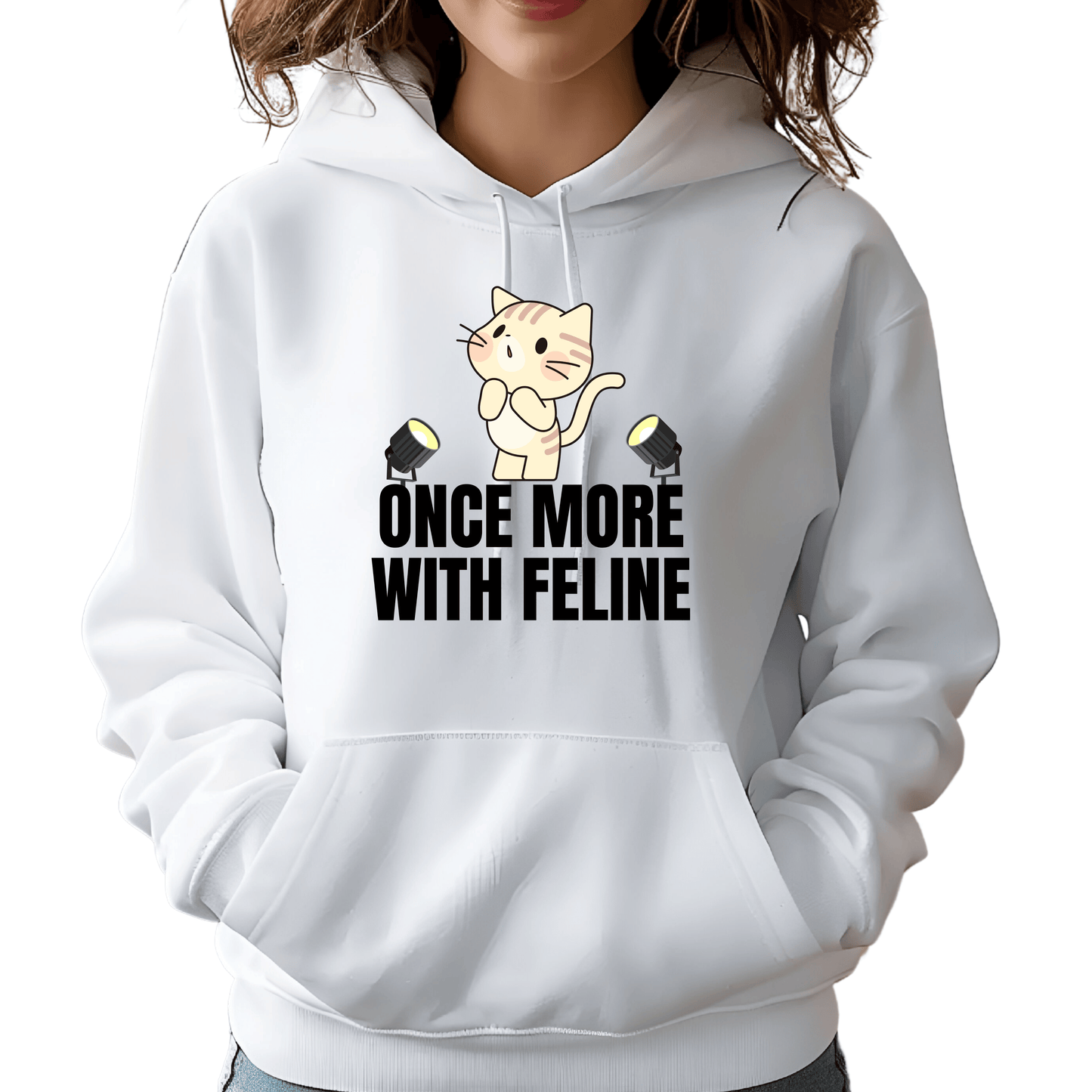 Once More Feline Mk2 Hoodie for Theatre Lovers - Highly Vocal