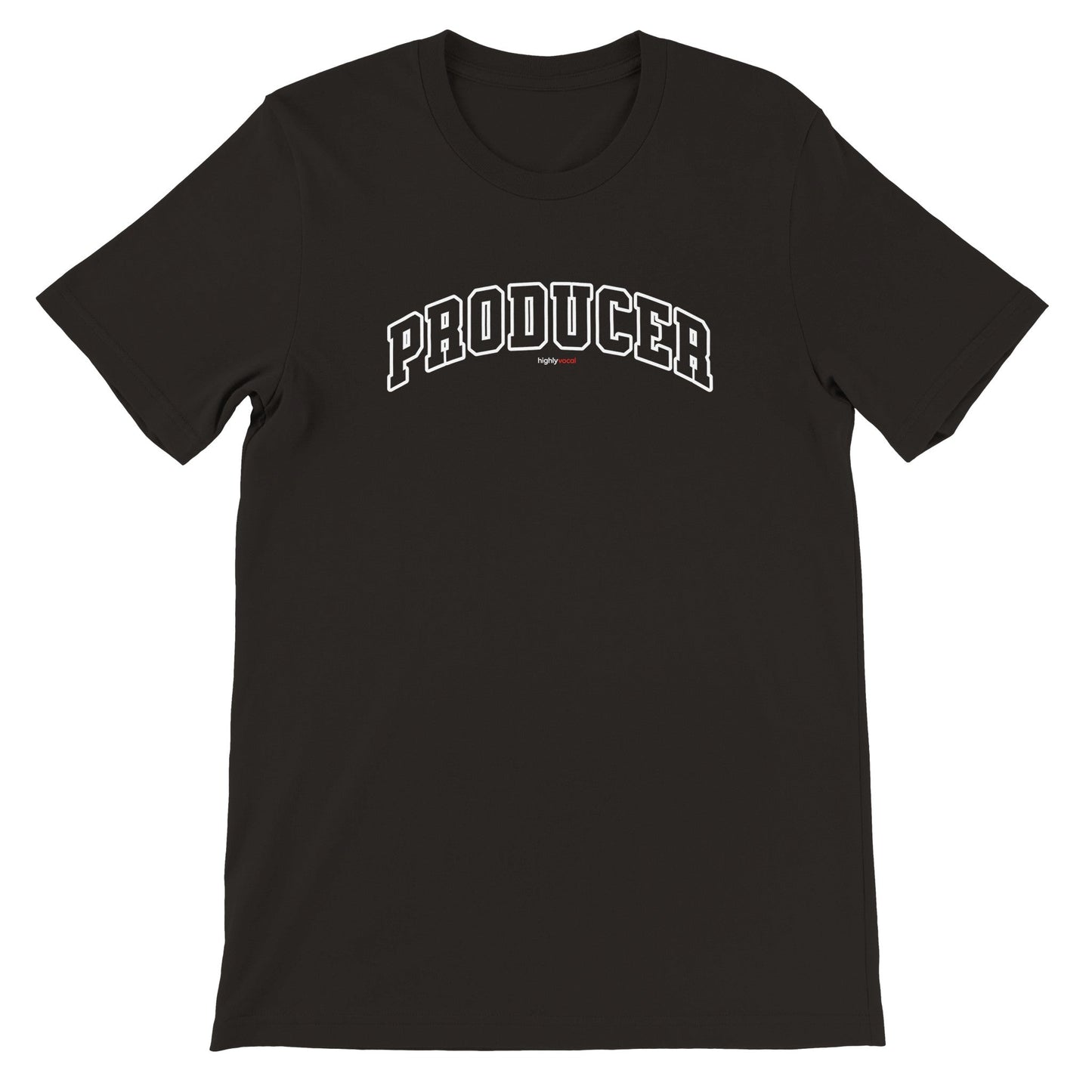 Producer Varsity Style T-Shirt - Black / S - Print Material