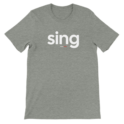 Sing T-Shirt - Athletic Heather / S - Print Material