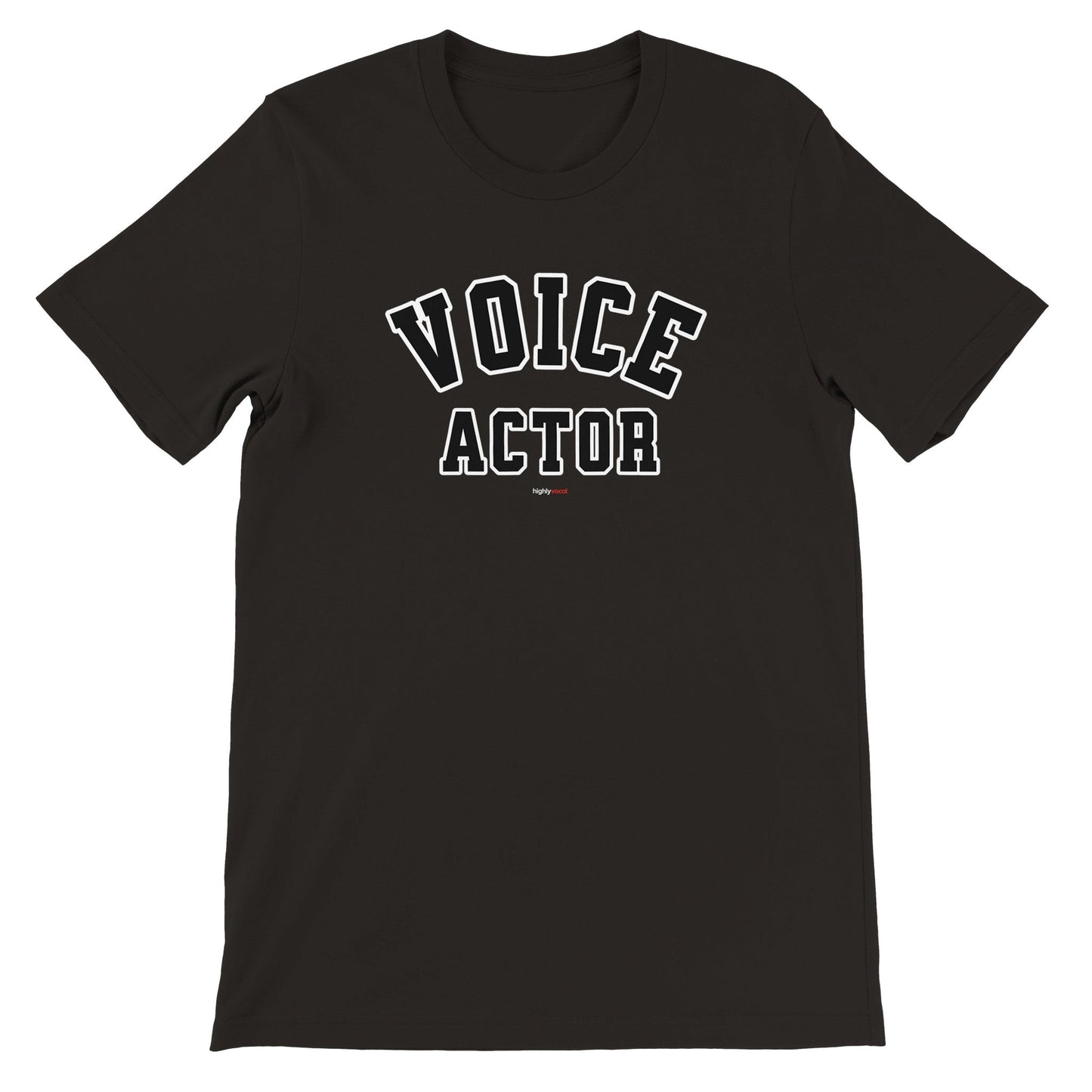 Varsity Style Voice Actor T-Shirt for Voiceovers - Highly Vocal