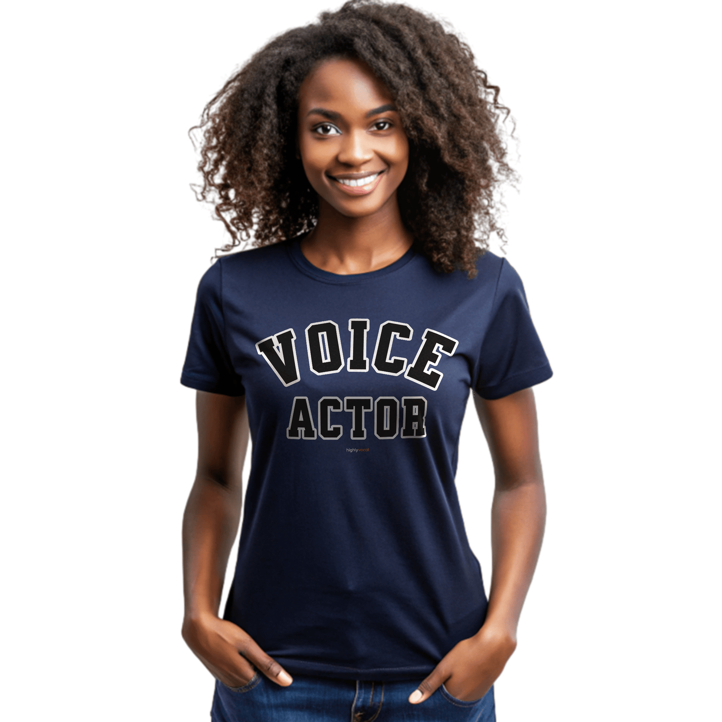 Varsity Style Voice Actor T-Shirt for Voiceovers - Highly Vocal