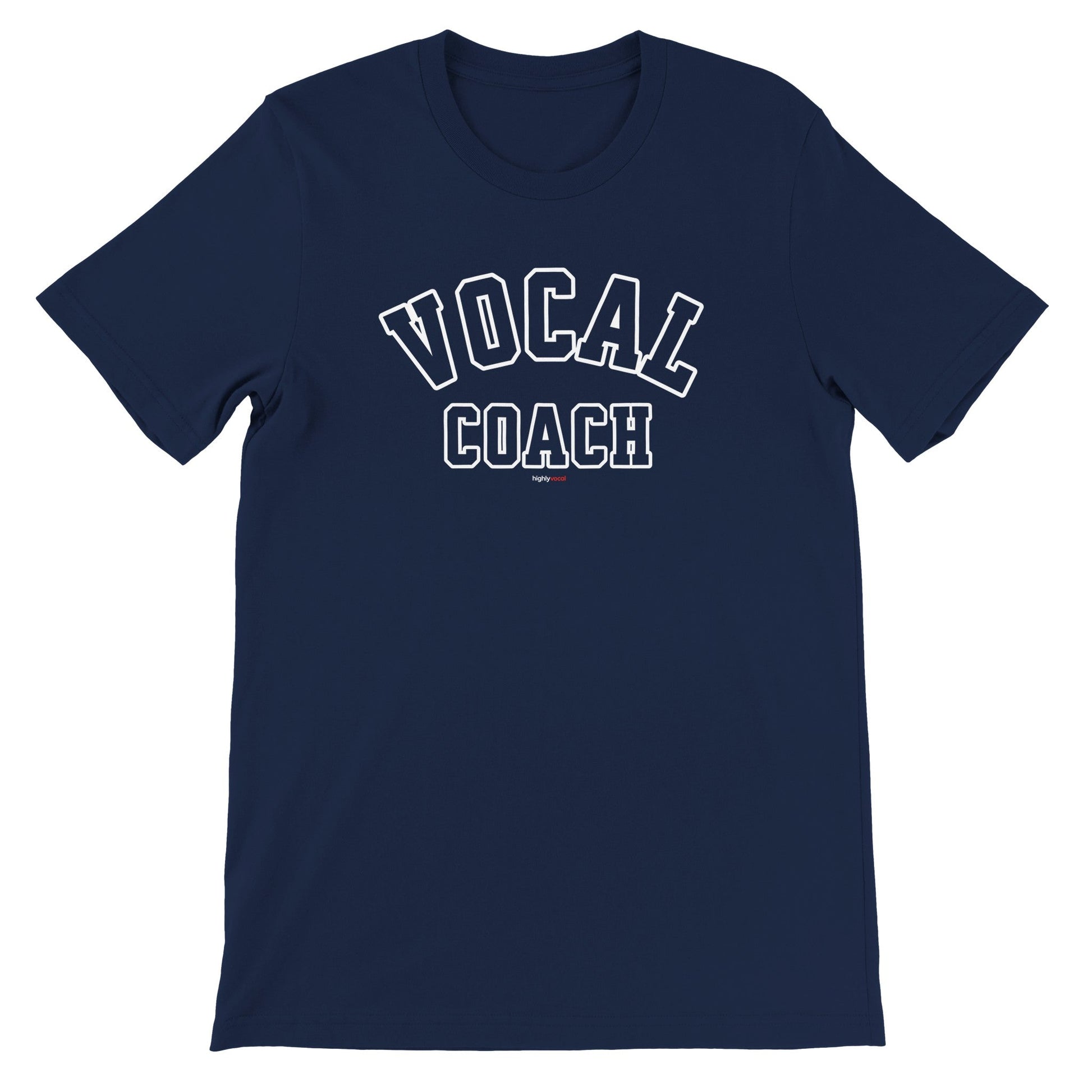 Vocal Coach Varsity Style T-Shirt - Navy / S - Print Material