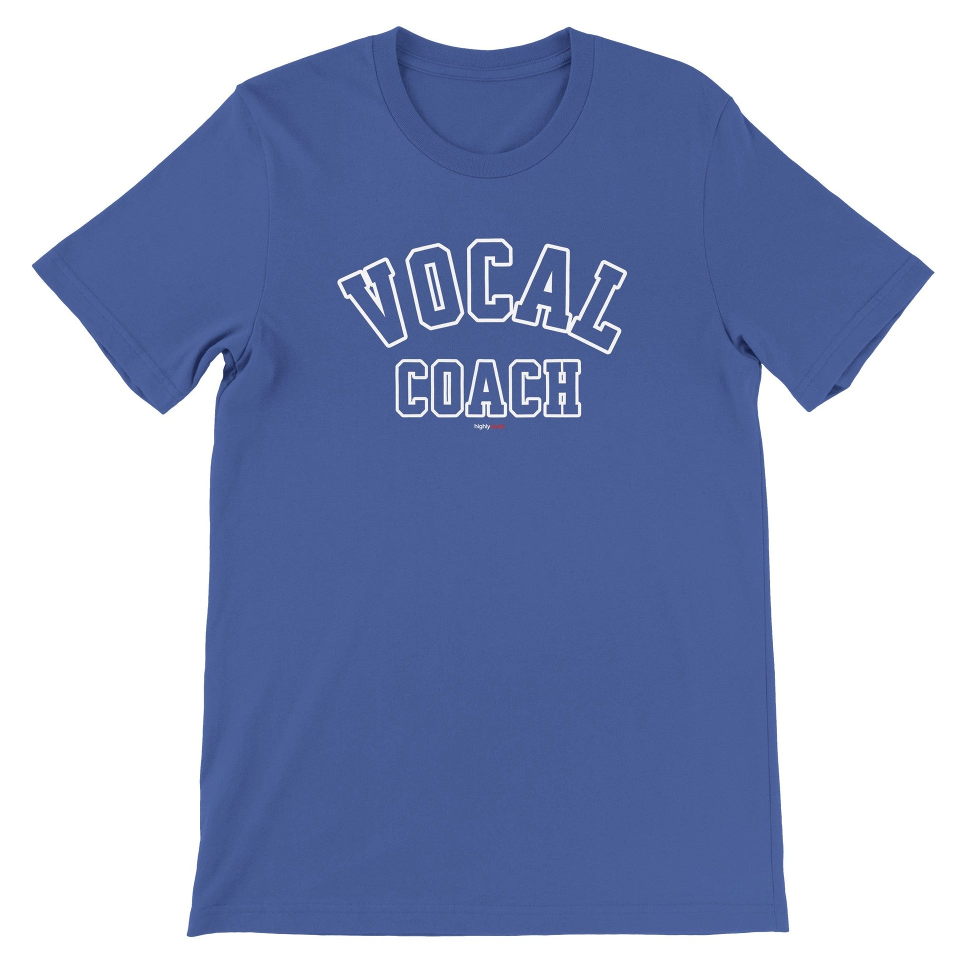 Vocal Coach Varsity Style T-Shirt - True Royal / S - Print Material